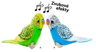 Obrázek z Andulka mini plyš zvuk 11cm 2druhy(4); RP 0,05 Kč 